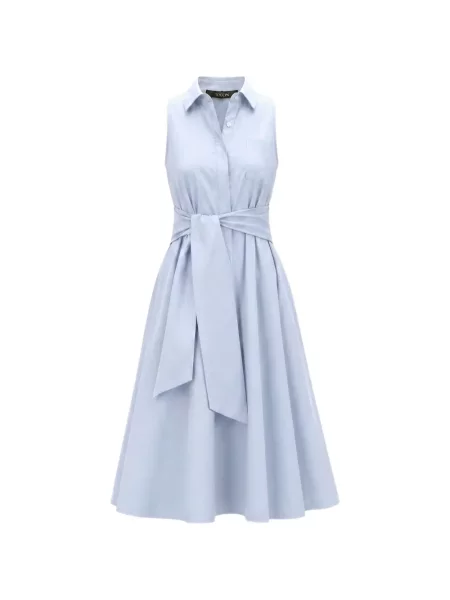 Rochie tip cămașă Toccin fără mâneci albastru