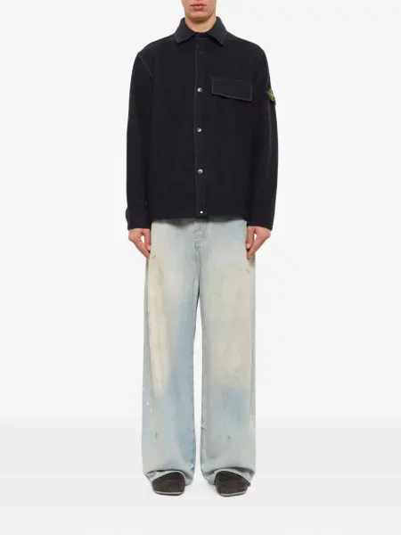 Bouclé cămașă Stone Island cu strasuri gri