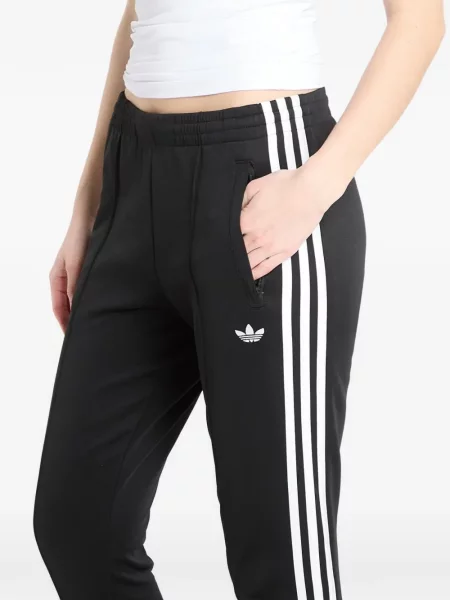 Pălărie Adidas cu dungi cu platformă din jerseu alb