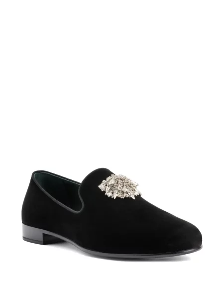 Pantofi loafer Giuseppe Zanotti de cristal negru