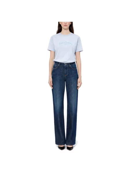 Jeansy straight leg Dolce And Gabbana niebieskie