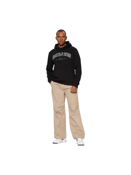 Bluza z kapturem Jack & Jones z kapturem czarna