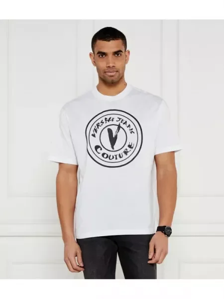 Versace Jeans Couture Tricou | Relaxed fit alb