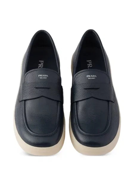 Pantofi loafer Prada din piele albastru