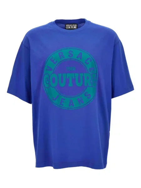 Tricou Versace Jeans Couture cu imagine albastru