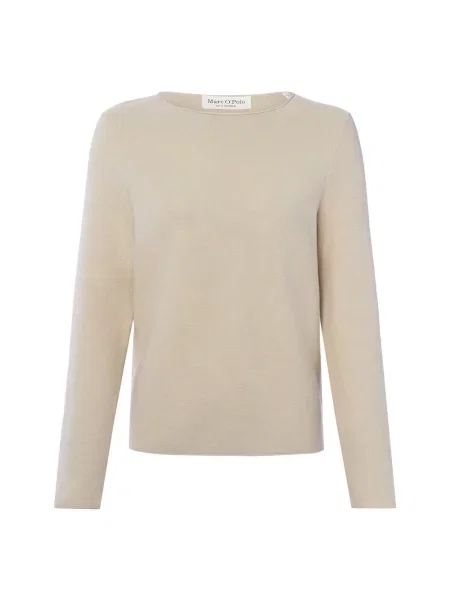 Marc O'Polo Sweter z dzianiny Kobiety jednolity M beżowy
