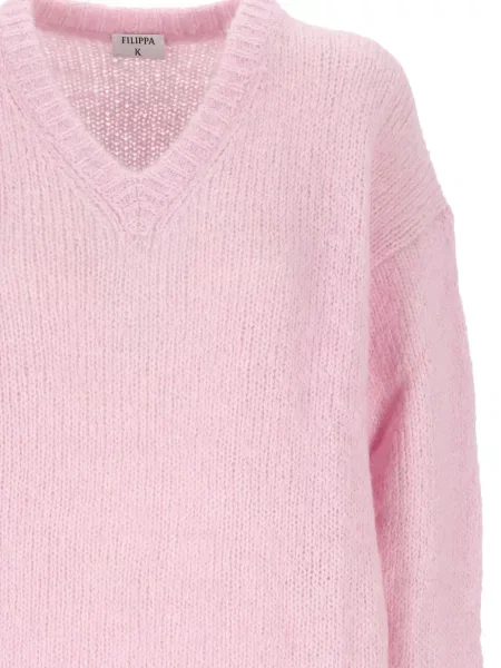 Pulover Filippa K cu decolteu în V roz