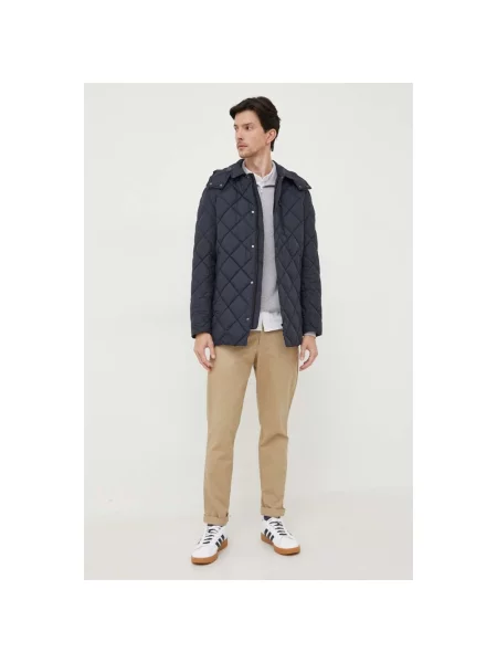 Lniana bluza Lacoste ze stójką szara