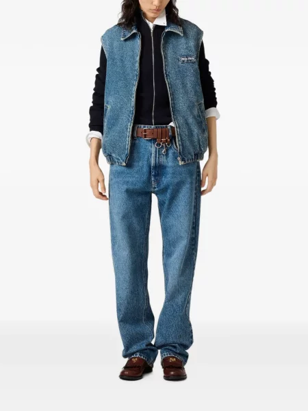 Vestă denim Miu Miu albastru