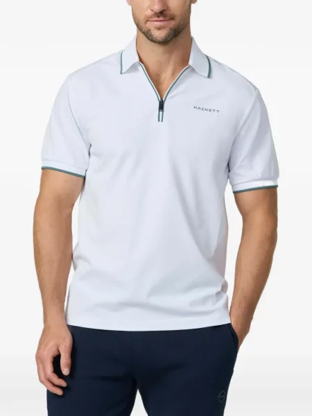 Tricou polo Hackett London alb