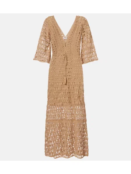 Sukienka maxi Anna Kosturova beżowa