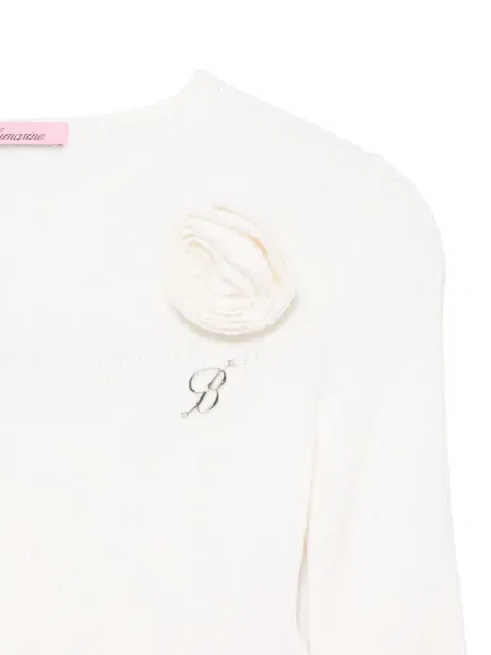 Sweter dziecięcy Miss Blumarine biały