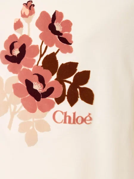 Chloé T-Shirt weiss różowa