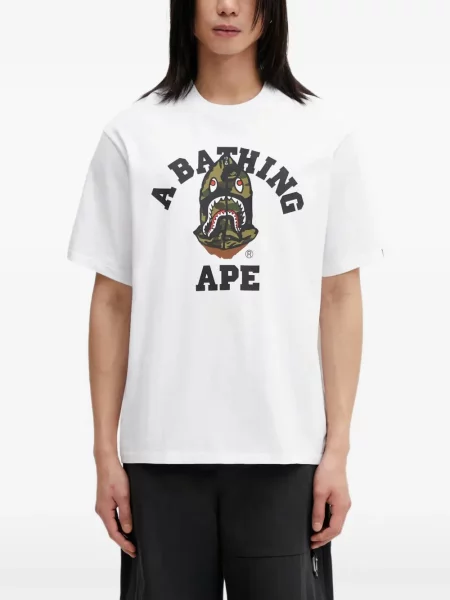 Kerek nyakú póló A Bathing Ape® fehér