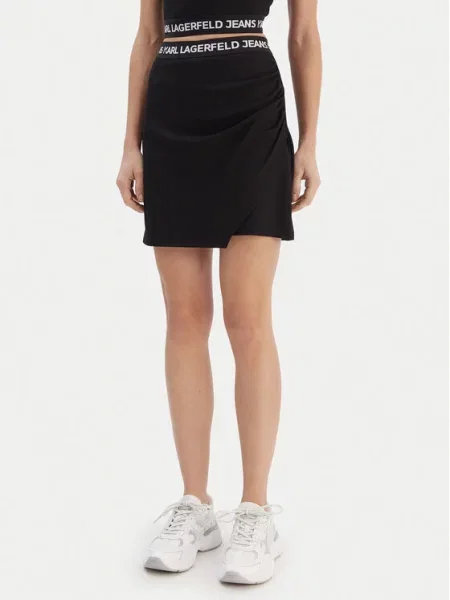 Джинсова спідниця Karl Lagerfeld Jeans чорна
