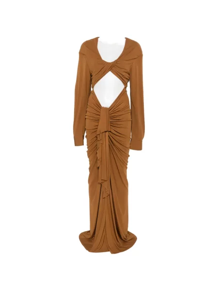 Rochie maxi Christopher Esber drapată maro