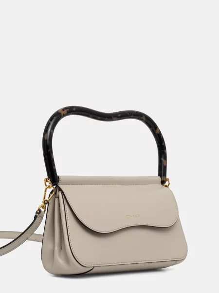 Coccinelle crossbody kabelka dámska kožená béžová