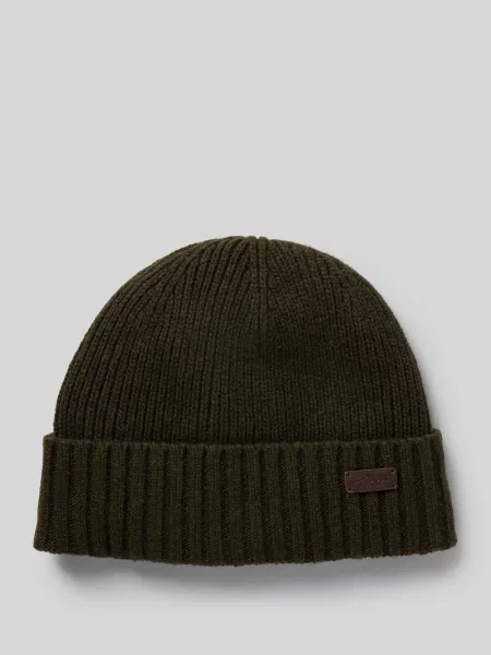 Czapka beanie z naszywką z logo Barbour zielona