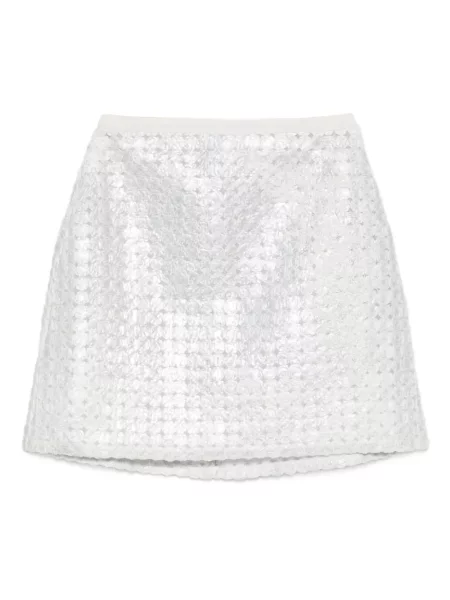 Spódnica Gemy Maalouf z cekinami srebrna