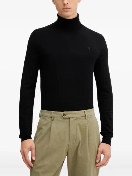 Pulover Trussardi cu broderie negru