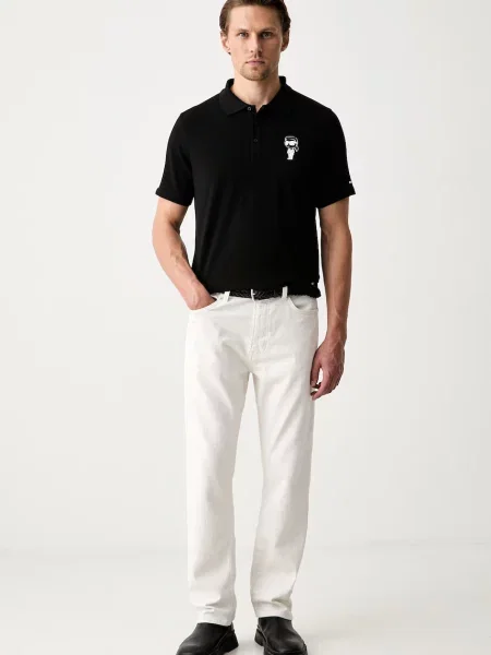 Tricou polo Karl Lagerfeld negru