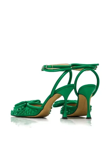 Pantofi cu toc Mach & Mach cu funde verde