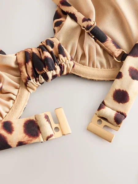 Next Sutien costum de baie cappuccino / închis maro