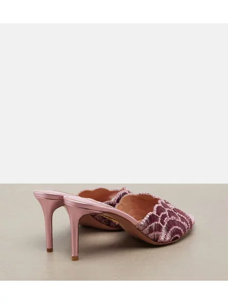 Papuci tip mules Aquazzura roz