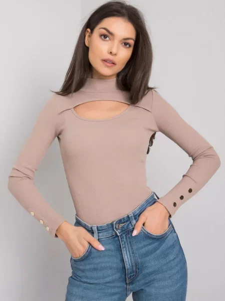 Bluză Fashionhunters bej