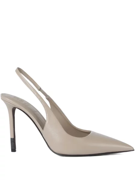 Pantofi cu toc Brunello Cucinelli slingback gri