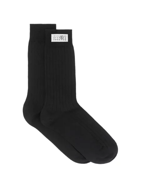 Чорапи Mm6 Maison Margiela с автограф черно