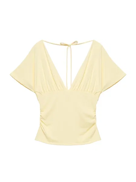 Pull&Bear Tricou pastel galben