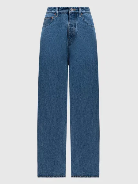 Джинси з патчем логотипа Vetements блакитні