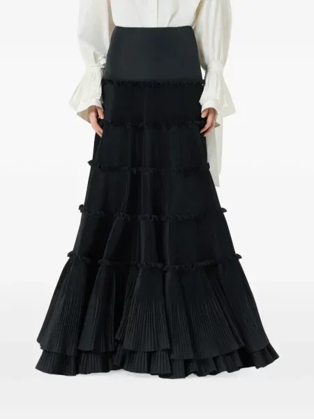 Fusta maxi Blumarine cu volane negru