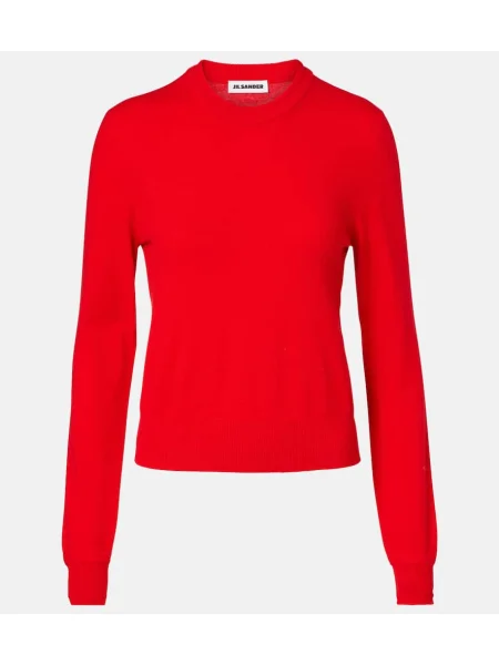 Pulover Jil Sander de lână roșu