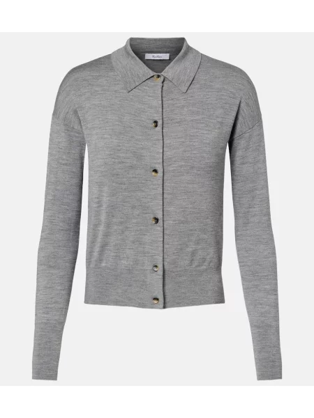 Cardigan Max Mara de lână gri