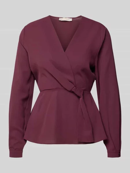 Bluzka o kroju regular fit z wiązanym detalem Rinascimento