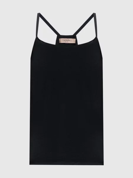 Топ з логотипом Twinset чорний