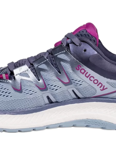 Sneakerși Saucony cu șireturi din dantelă gri