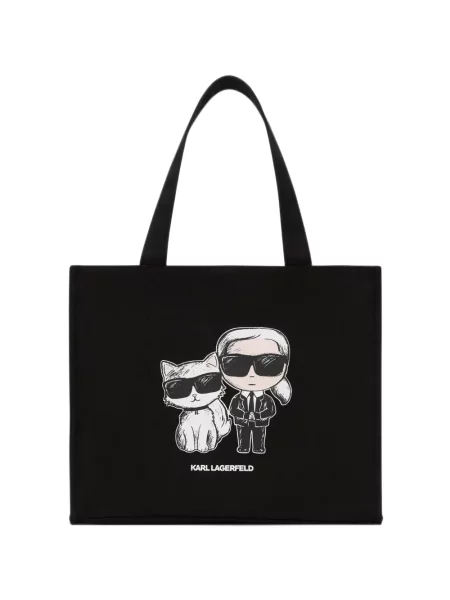 Geantă shopper Karl Lagerfeld cu autograf negru