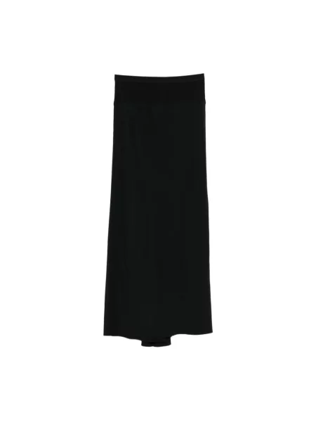 Dzianinowa maksi spódnica maxi Rick Owens drapowana czarna