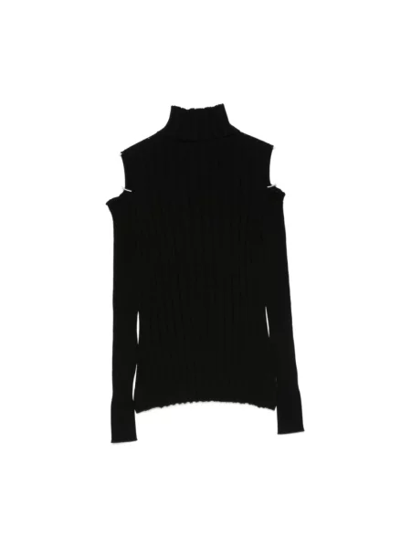 Sweter z golfem D.exterior z kaszmiru czarny
