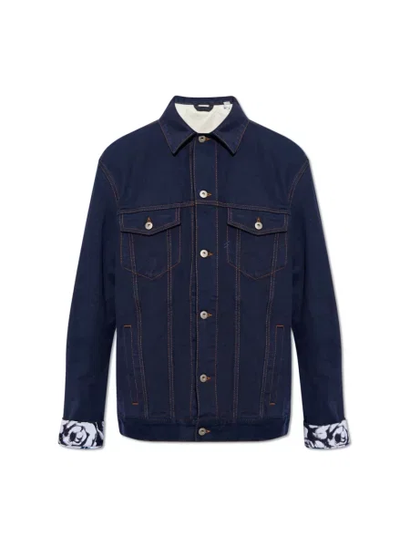 Kurtka jeansowa Burberry niebieska