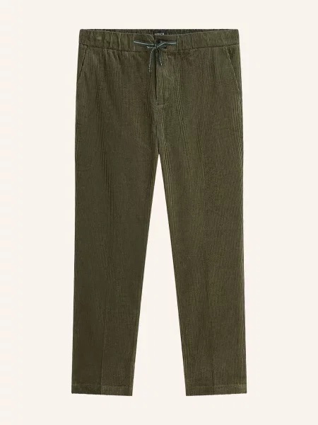 Scotch & Soda Kordové Kalhoty Slim Fit tmavě zelená