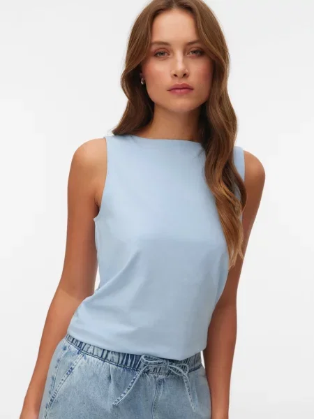 VERO MODA Top VMSAGA deschis albastru