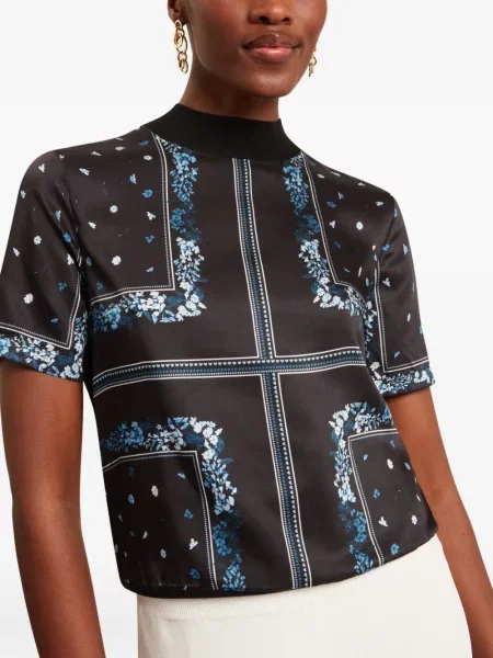 Tricou Ted Baker cu model floral cu imagine negru