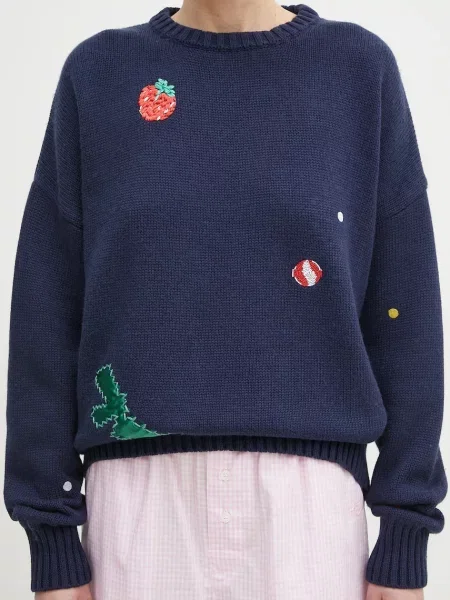Шерстяной свитер Fiorucci синий