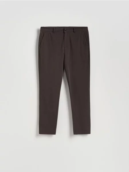 Reserved Pantaloni chino slim fit maro-închis maro
