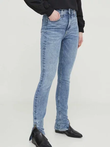 Дънки Calvin Klein Jeans синьо