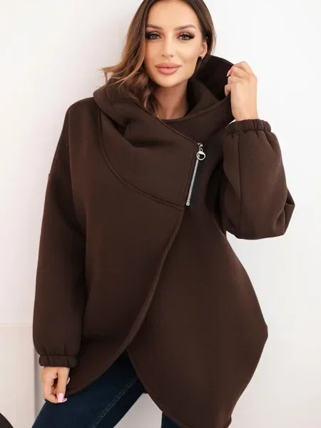 Bluza z kapturem Kesi Włoski z kapturem brązowa